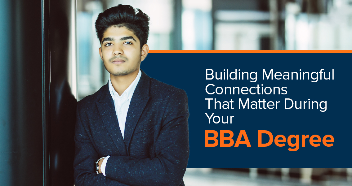 BBA students networking at IUU